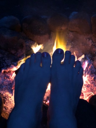 toes in fire